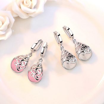Giffany Jewelry 925 Sterling Silver Earrings Necklace Set