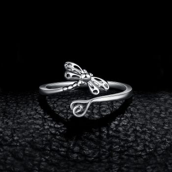 Giffany Dragonfly 925 Sterling Silver Rings for Women Cubic Zirconia Gem