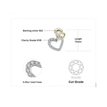 Giffany Infinity Love Heart 925 Sterling Silver Earrings