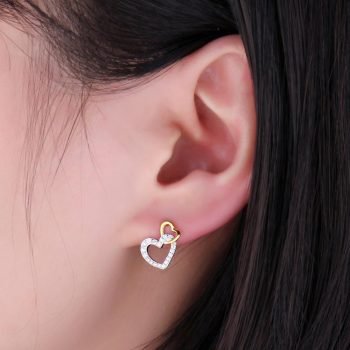 Giffany Infinity Love Heart 925 Sterling Silver Earrings