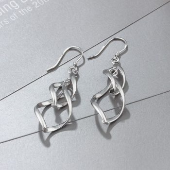 Giffany 925 Sterling Silver Drop Earring Long Leaf Shape
