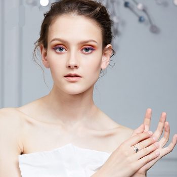 Giffany Hummingbird Resizable Ring plated white gold Embellished swarovski crystal