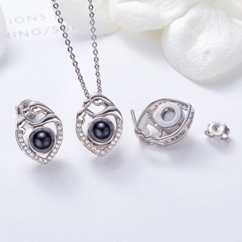 Giffany 925 Sterling Silver Jewelry Set Mom And Baby For Mother's Day Gifts