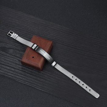 Customizable engraving mens Adjustable Stainless Steel Bracelets