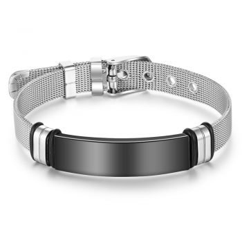 Customizable engraving mens Adjustable Stainless Steel Bracelets