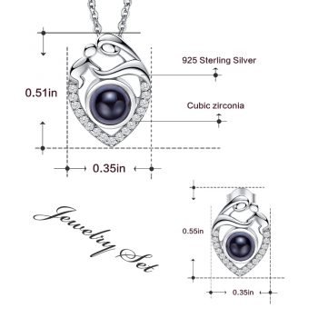 Giffany 925 Sterling Silver Jewelry Set Mom And Baby For Mother's Day Gifts