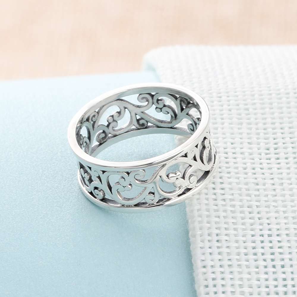 Giffany 925 sterling silver Fashion Rings Vine Wave Pattern Vintage Rings
