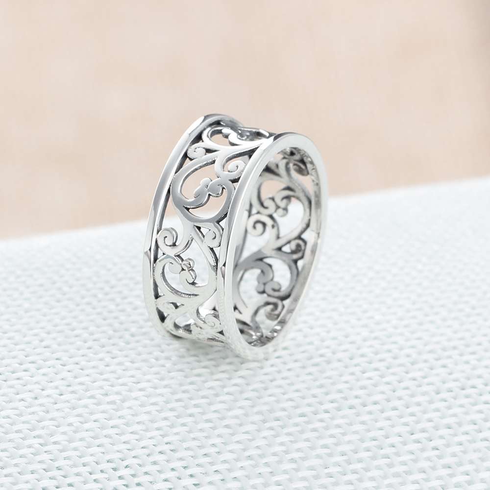 Giffany 925 sterling silver Fashion Rings Vine Wave Pattern Vintage Rings
