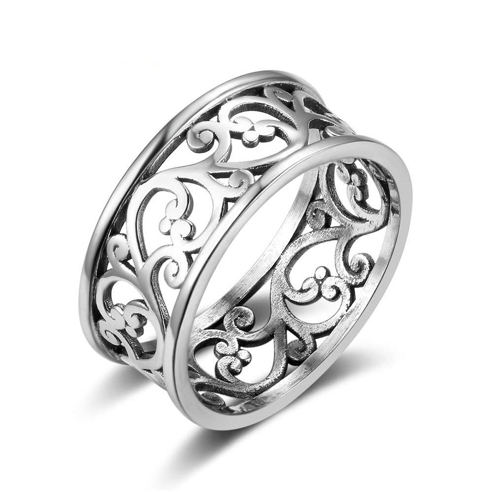 Giffany 925 sterling silver Fashion Rings Vine Wave Pattern Vintage Rings