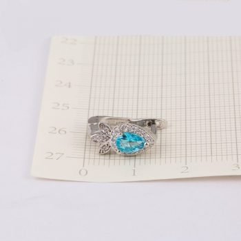 Giffany 925 Sterling Silver Noble Water Drop Design Cubic Zirconia Necklace jewelry set