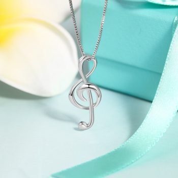 Giffany 925 Sterling Silver Musical Note Necklaces & Pendants