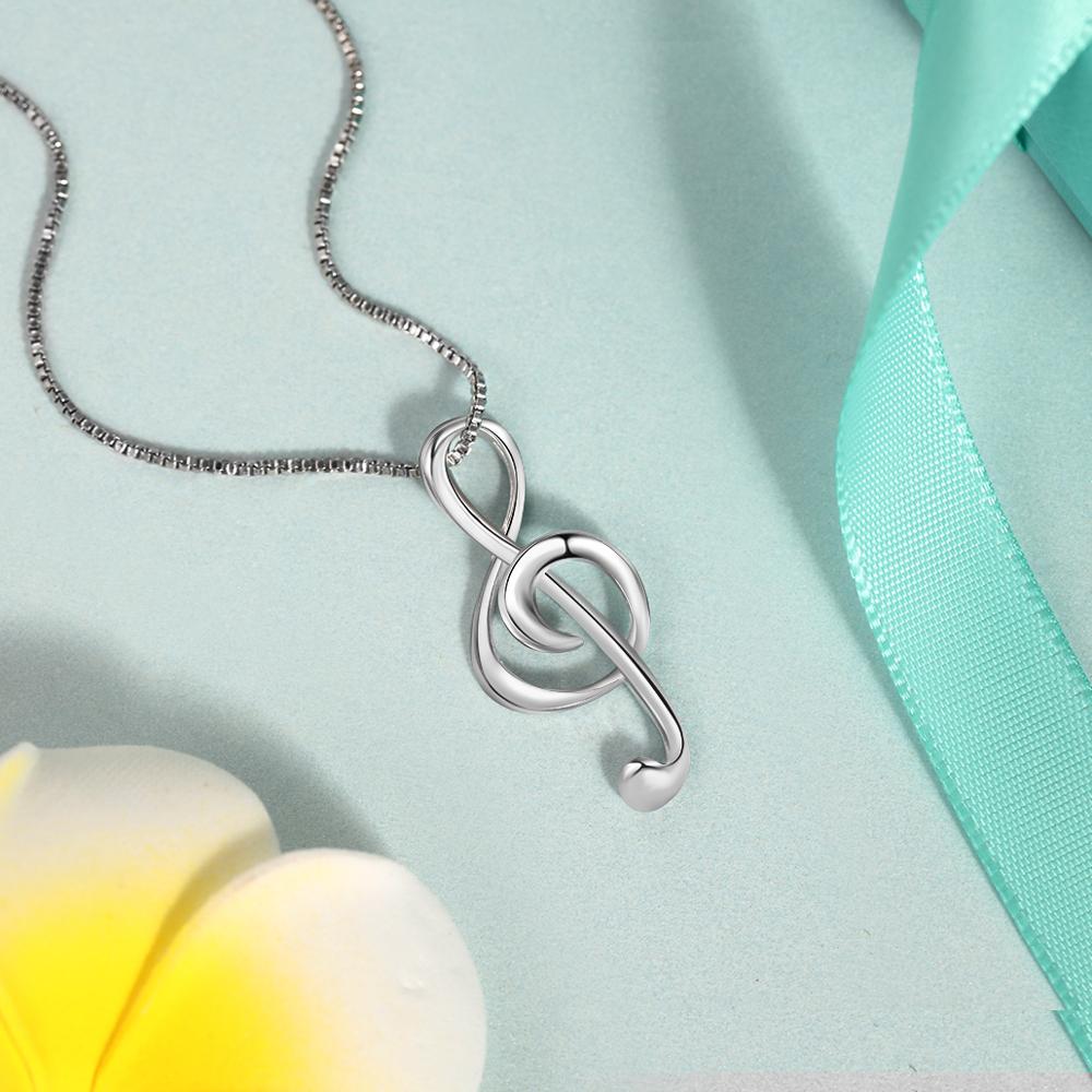 Giffany 925 Sterling Silver Musical Note Necklaces & Pendants