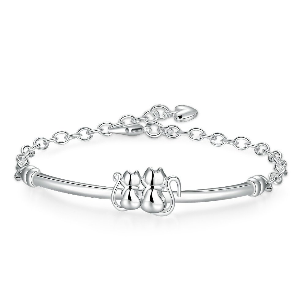 Giffany 925 sterling silver minimalist new fashion Resizable Bracelet