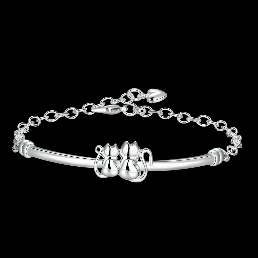 Giffany 925 sterling silver minimalist new fashion Resizable Bracelet